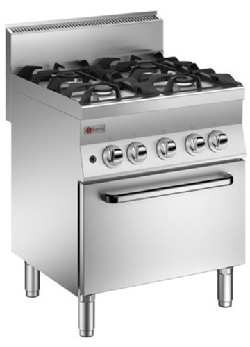 4 BURNERS GAS RANGE ON GAS OVEN